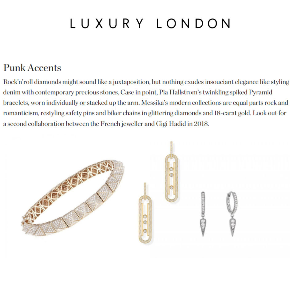 One day, Pia Hallstrom was walking out of a show at Fashion Week and into a taxi. It was r