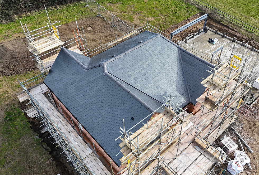 new tile roof on home by Evo Kent roofing based in gravesend