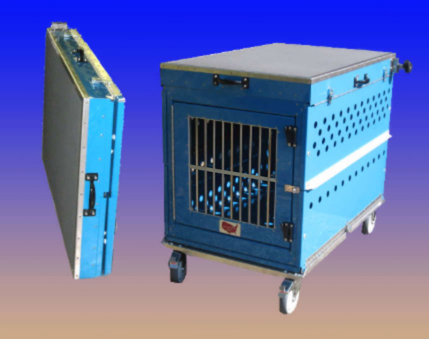 collapsible aluminum dog crate