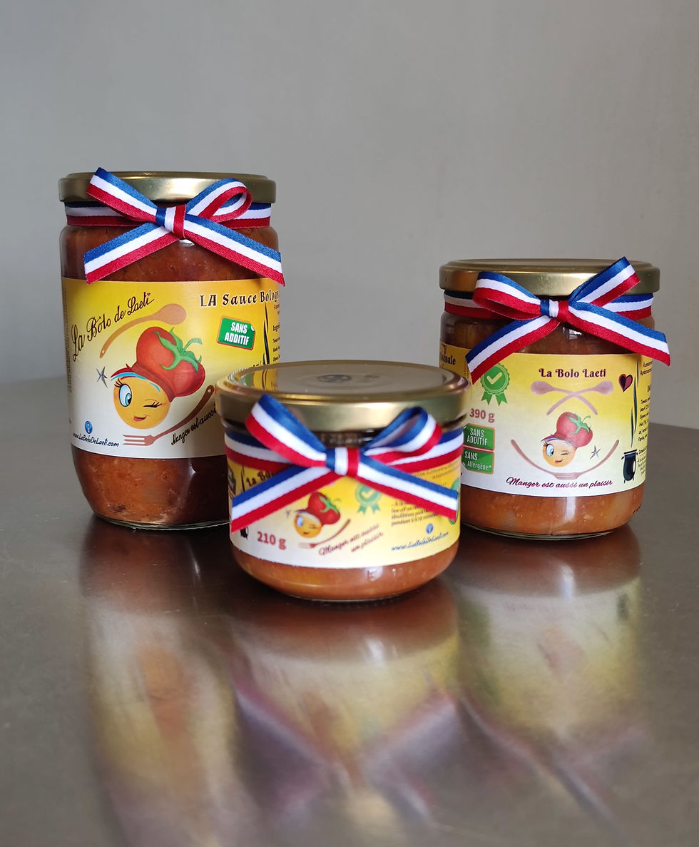 Lot 3 Bolognaises très haute qualité - 210+390+625g - LA BOLO DE LAETI | France - Nouvelle Aquitaine - 64 - Bearno Basque