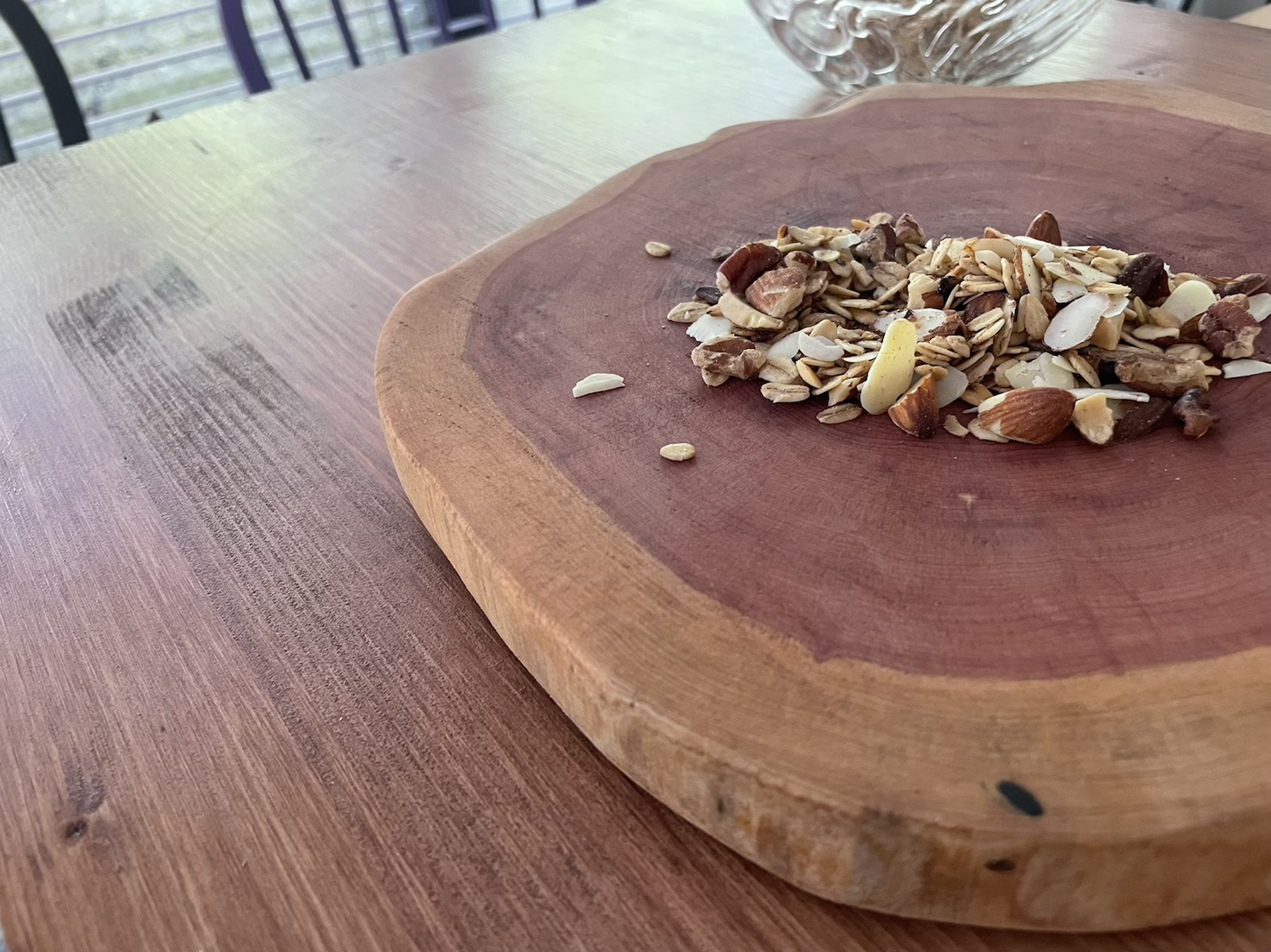 Round Natural Wood Serving Board 