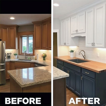 complete kitchen remodel before and aft