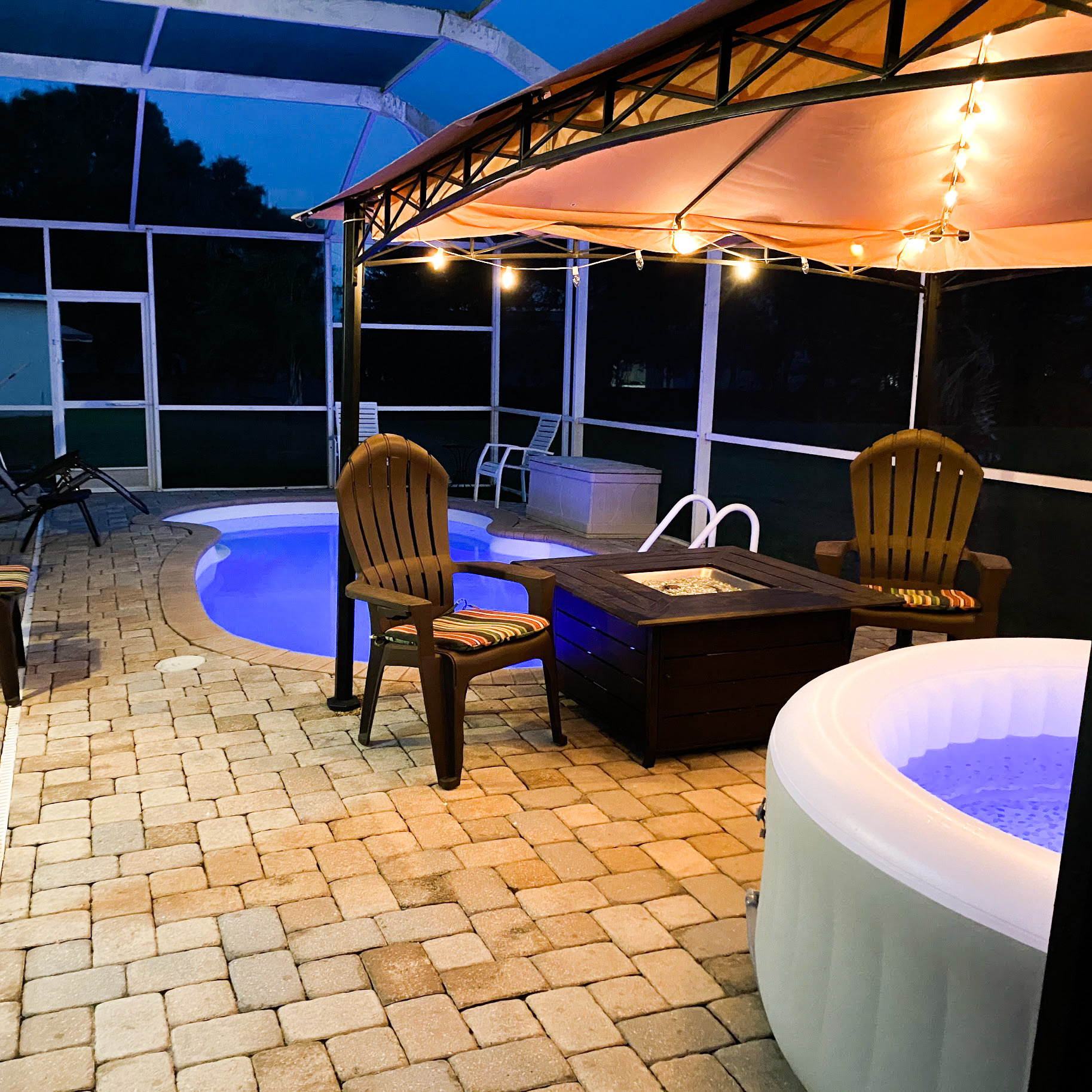 Lighted Private Pool