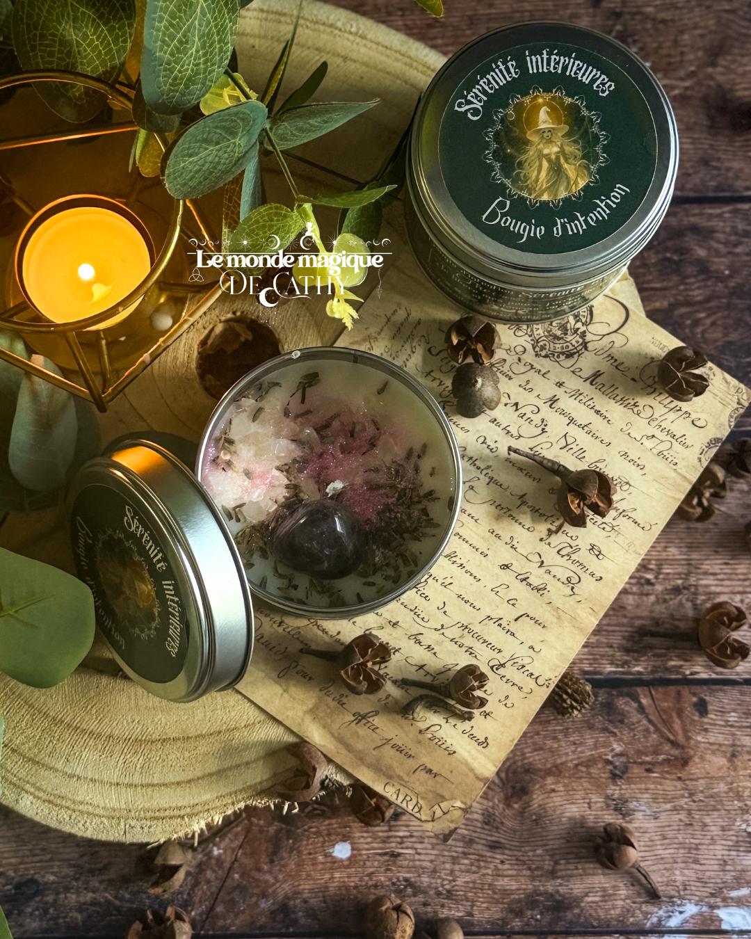 Bougie d'intention "Sérénité intérieure"