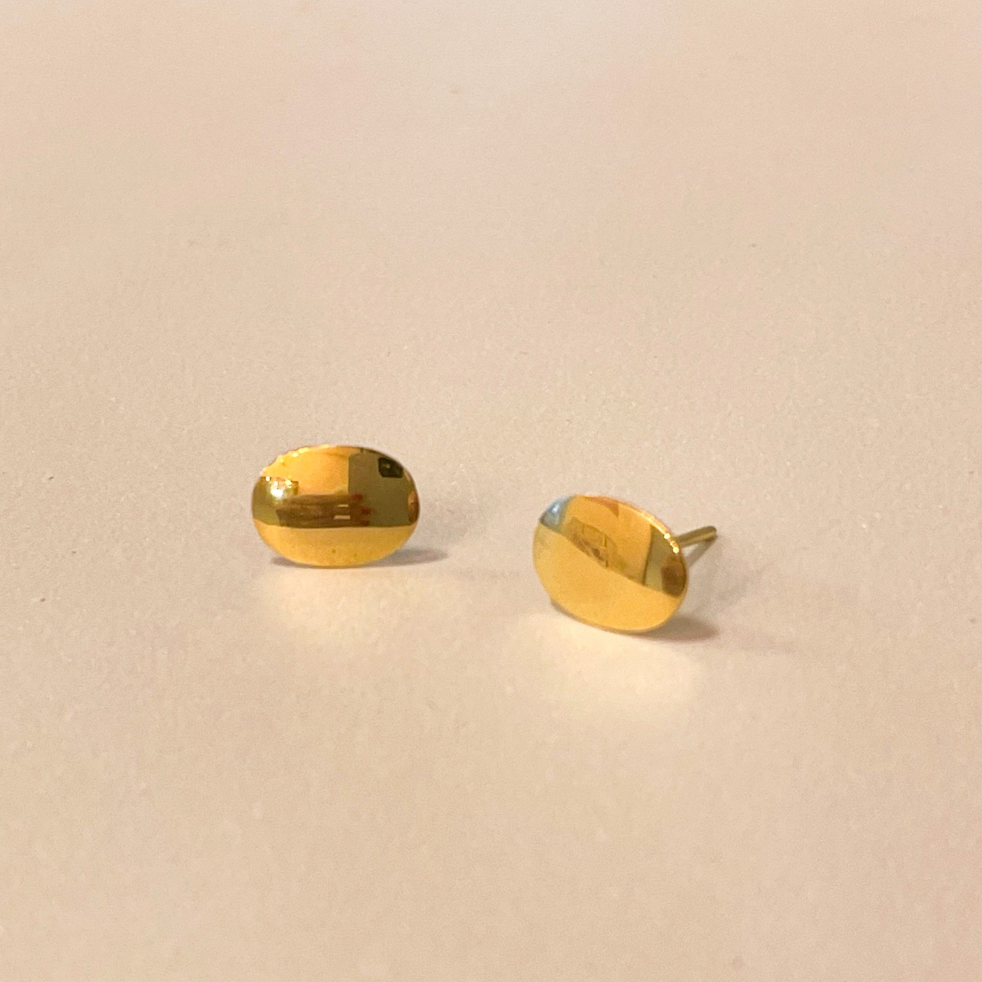 Brincos de Ouro Base Oval