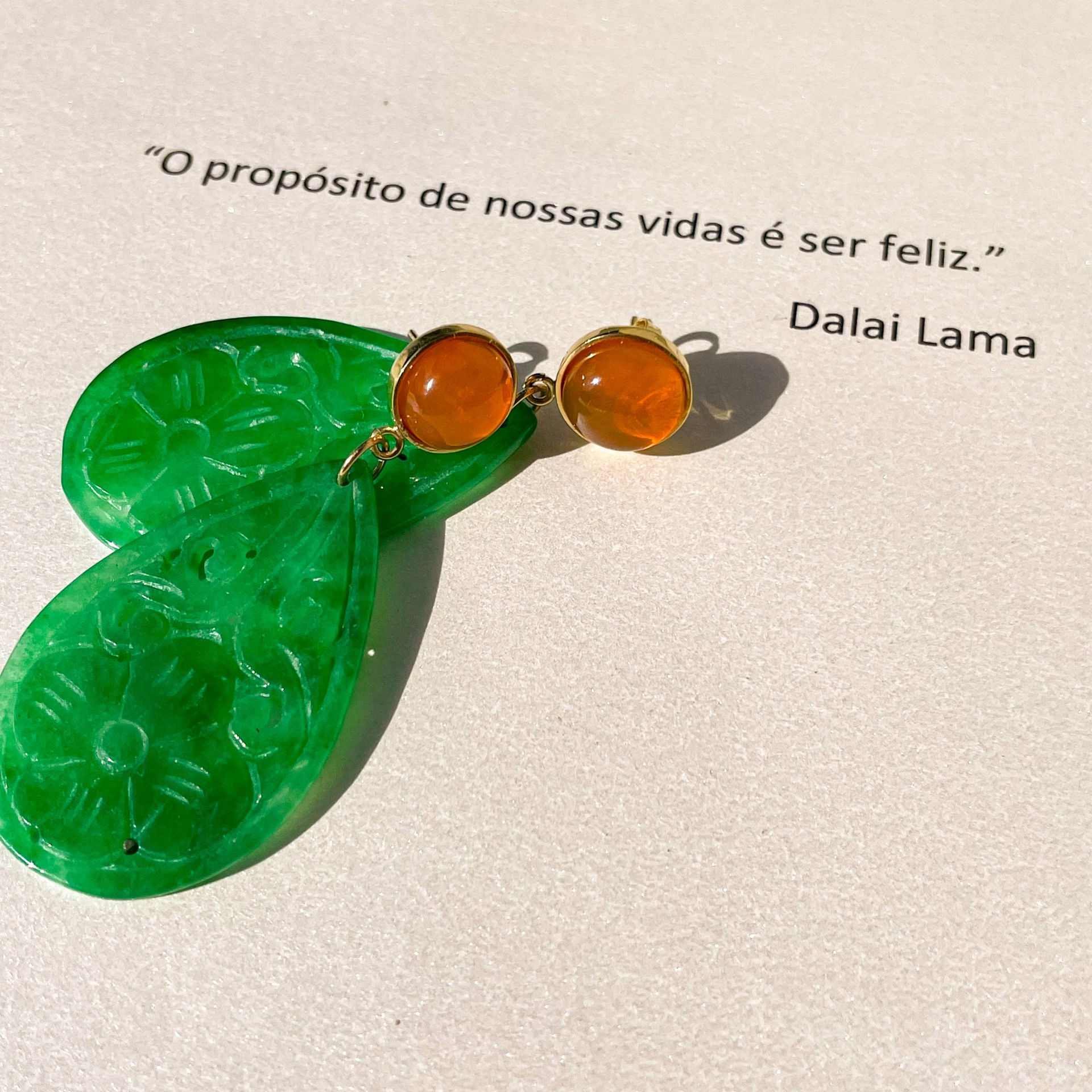 Brincos de Ouro Summer Jade