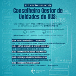 Dr. Riechelmann ministra curso de Conselheiro Gestor de Unidades do SUS