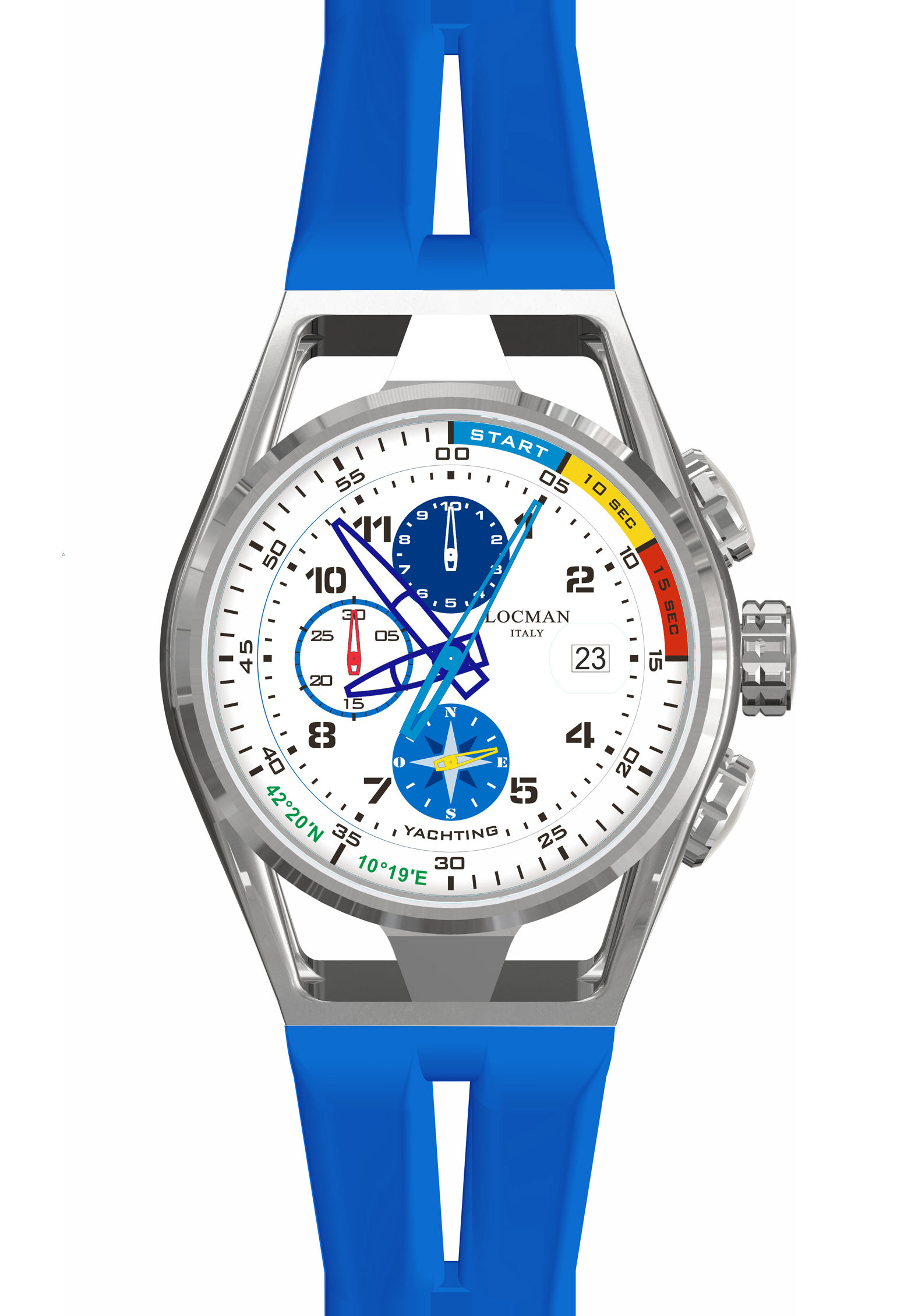 LOCMAN  COLLEZIONE "MONTECRISTO" YACHTING 0539A08S-00WHBLSS