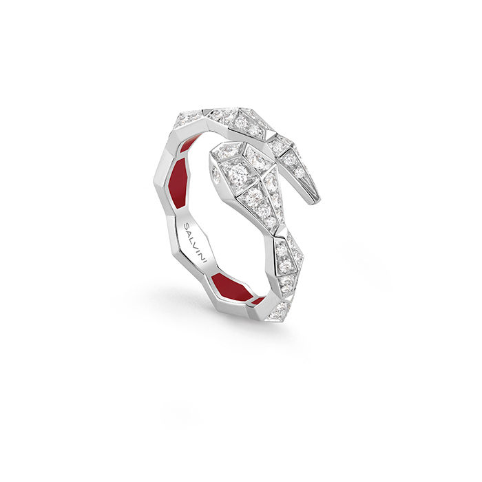 ANELLO SALVINI "EVA" IN ORO BIANCO E DIAMANTI