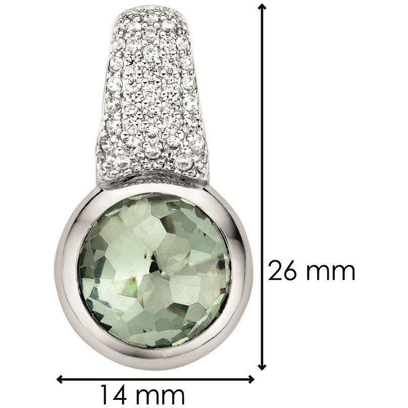 Miniatura: Ciondolo  "TiSentoMilano" in argento zirconi  e quarzo 6752GG