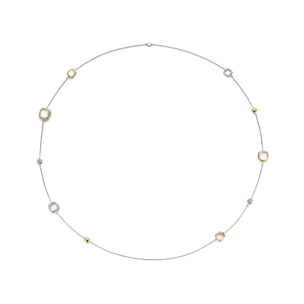 Collana "TiSento Milano" in argento con quarzi idrotermali e zirconi 34066MW