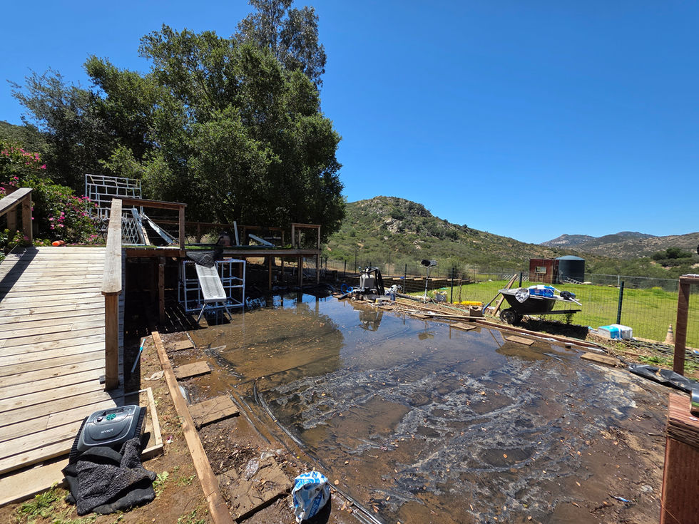 Above Pool Demo After
