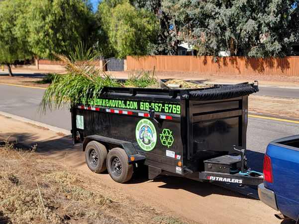 Junk haul palm trees