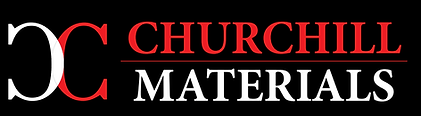 Churchill Materials Logo Side by Side Black Background
