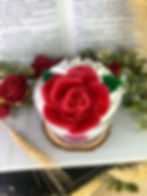Bougie en forme de rose