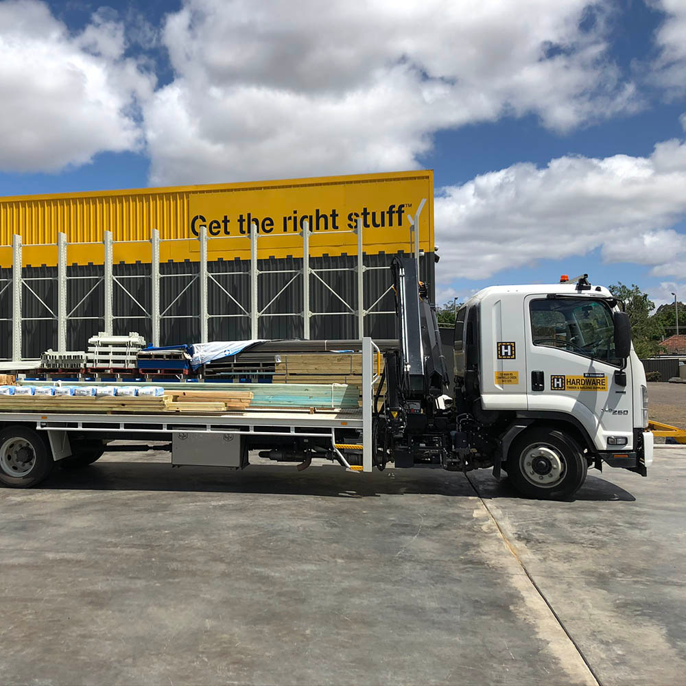 New Crane Truck Delivery Vehicle