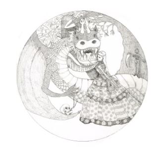 Dragon and princess