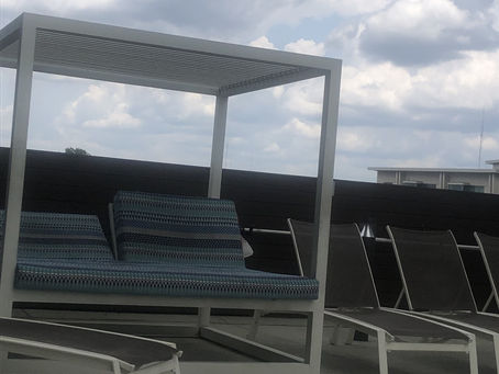 The outdoor furniture