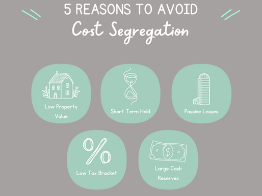 5 Reasons To Avoid a Cost Segregation Study