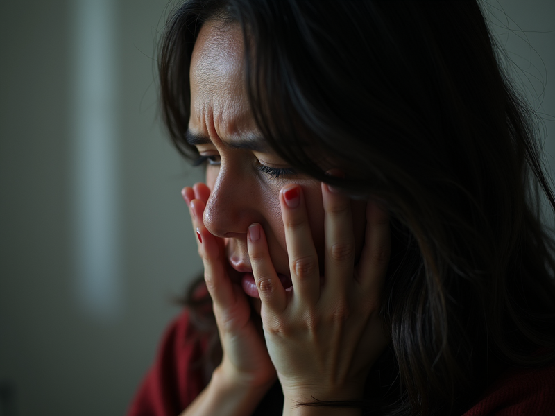 A person feeling stressed