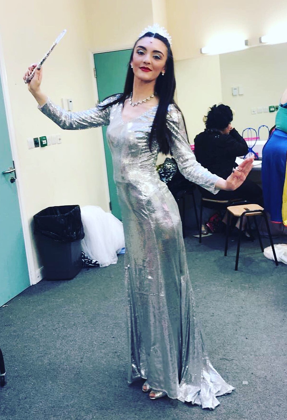 Backstage in costume as Fairy Crystal during Jack & The Beanstalk