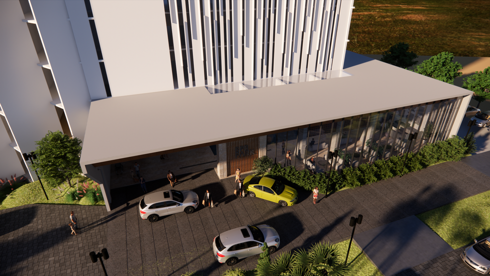 modern hotel architecture portico