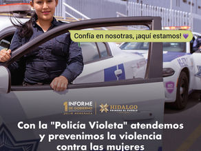 👮 El Gobierno de Hidalgo creó la Policía Violeta