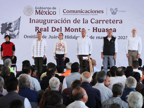 Concluye Sheinbaum Pardo gira por Hidalgo con inauguración de la carretera Real del Monte – Huasca