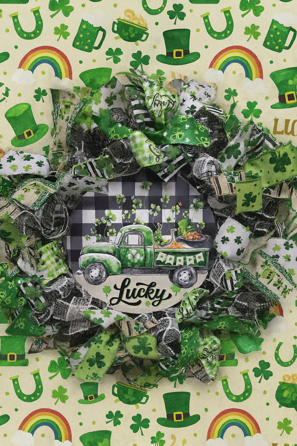 Lucky Irish Pickup Truck Wreath
