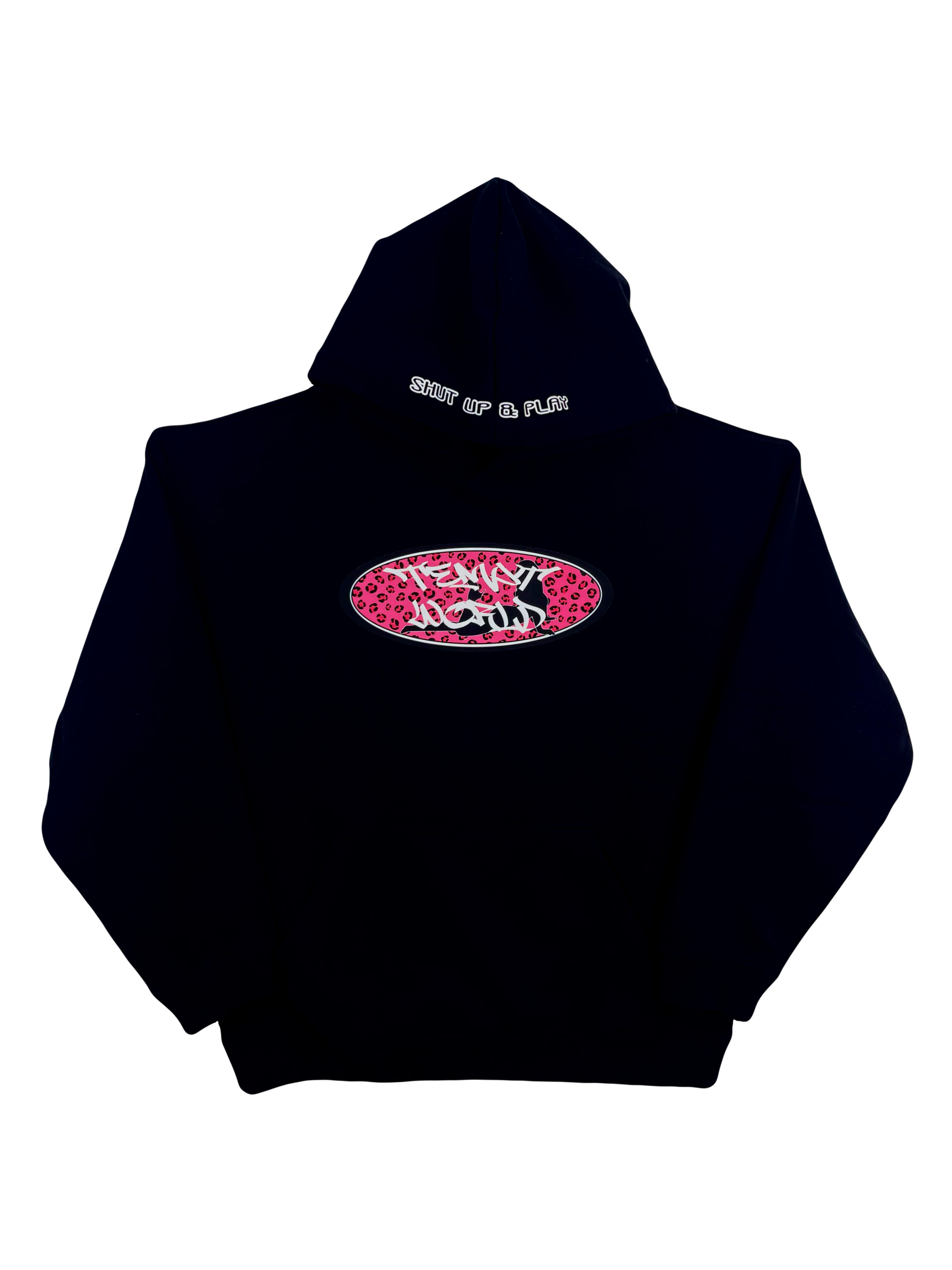 SHUTUP & PLAY hoodie (pink)