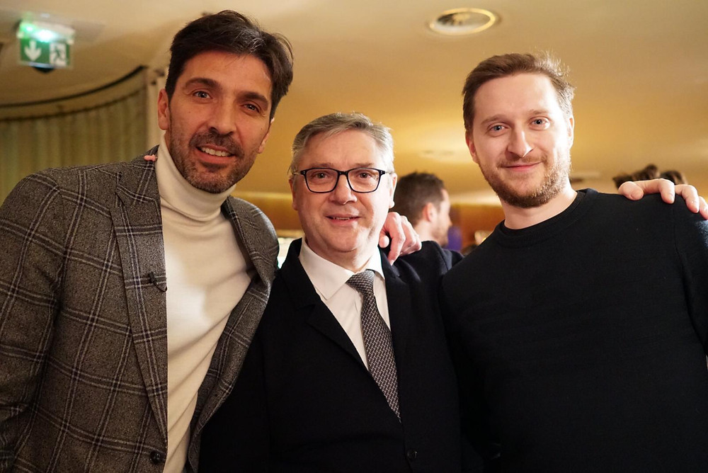 Gianluigi Buffon avec Massimo et Matthieu Mori