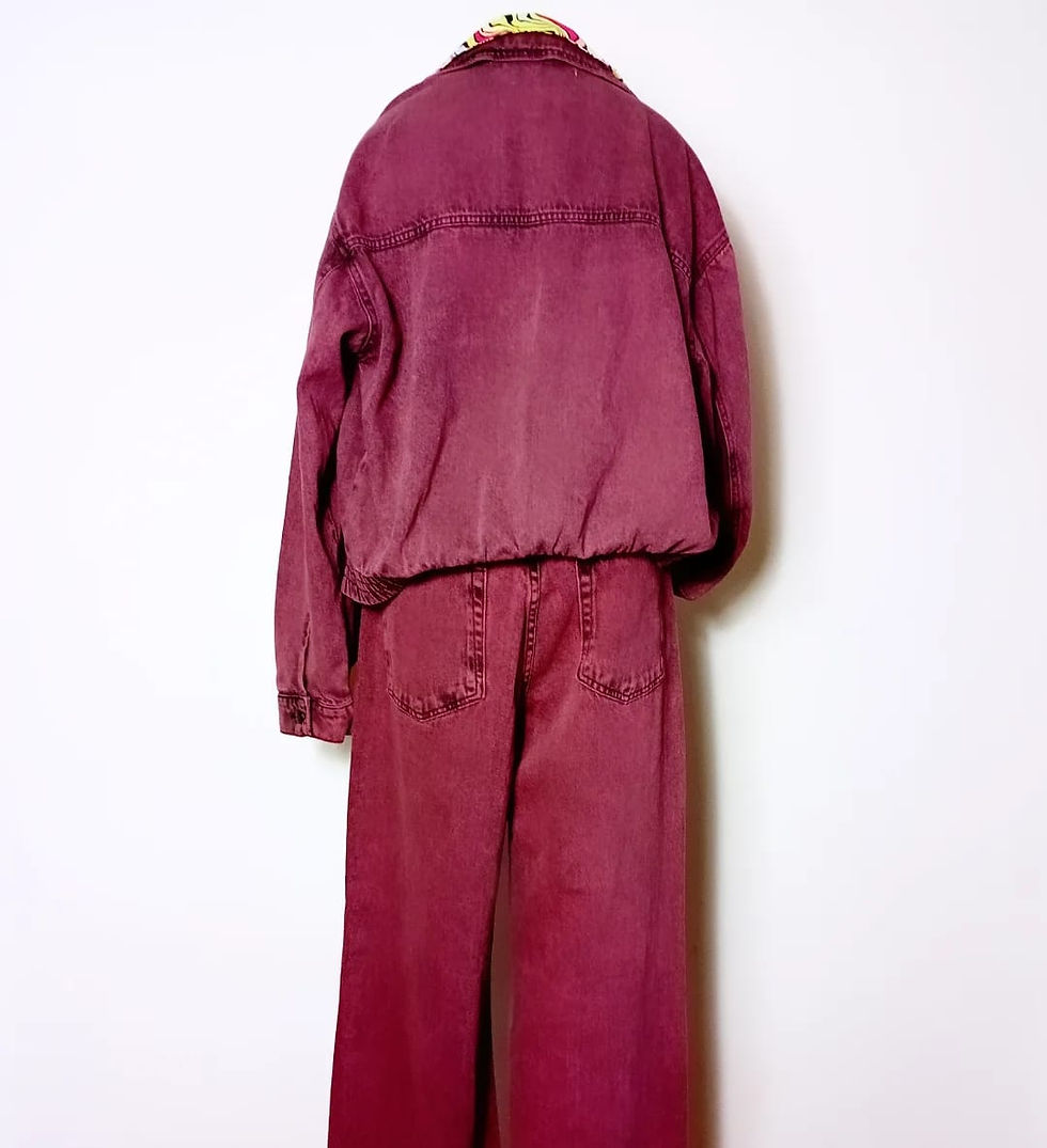 Miniatura: Pantalona Jeans Beterraba ZINZANE