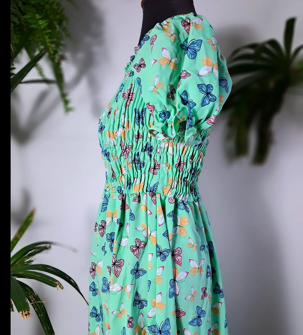 Miniatura: Vestido longo voo das borboletas