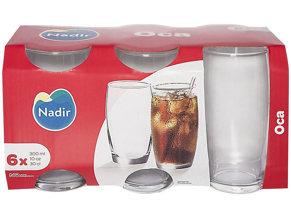 Miniatura: Jogo de Copos de Vidro 300ml 6 Peças Nadir