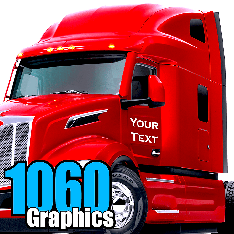 custom truck lettering numbers deals stickers