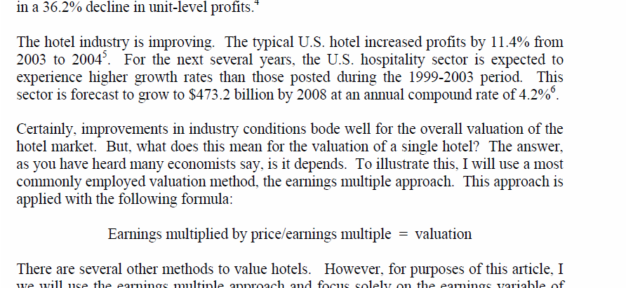 Post 9/11 - Rebound of the Hospitality Industry