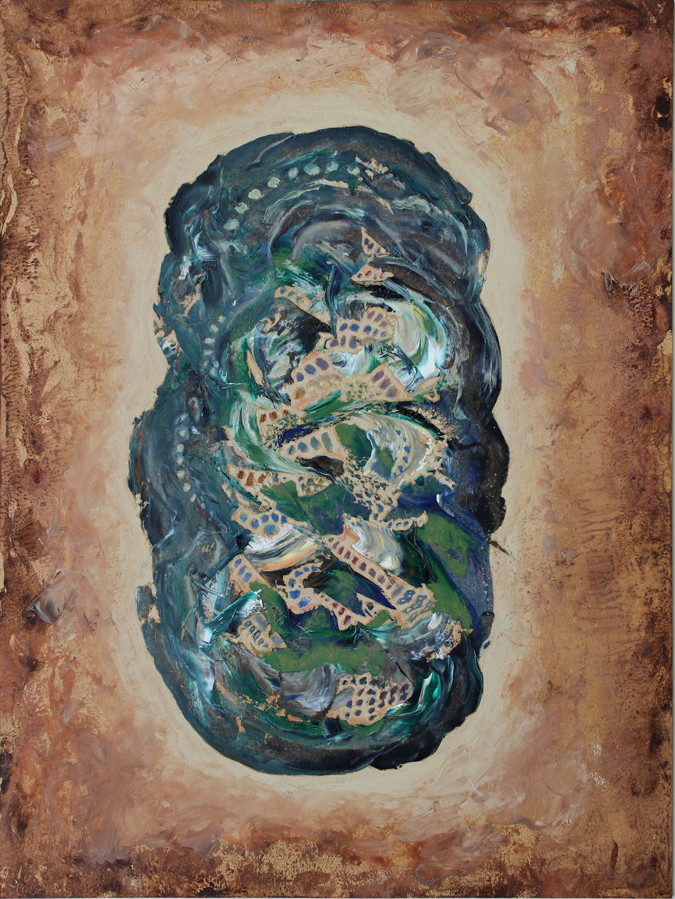 H213 Cocon, 202, huile sur paneau, 40 x 30 cm