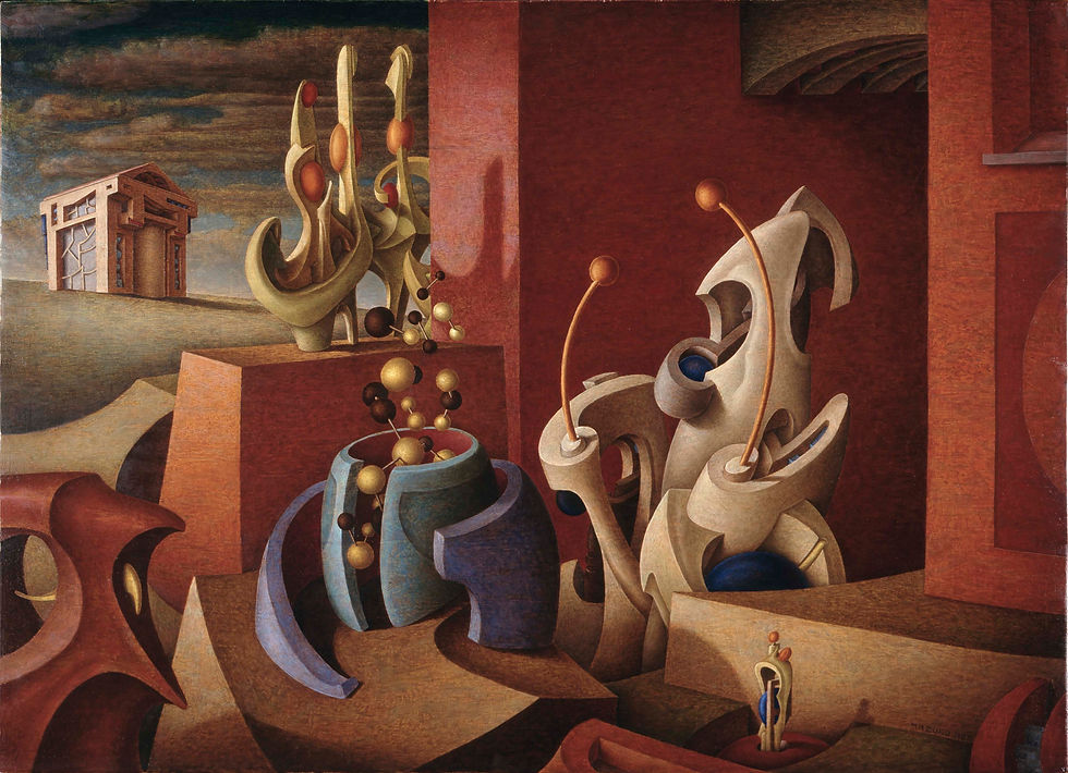 H39 Le joueur irradié IV, 1986-87, huile sur papier marouflé sur bois, 73 x 100 cm