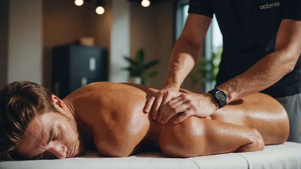 Athlete receiving a sports massage