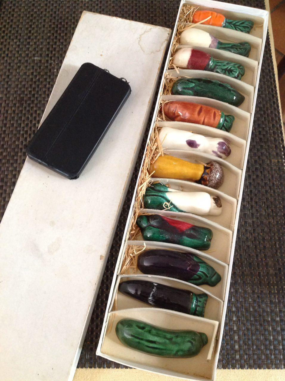 Miniature : Serie complète de porte couteau vallauris légumes