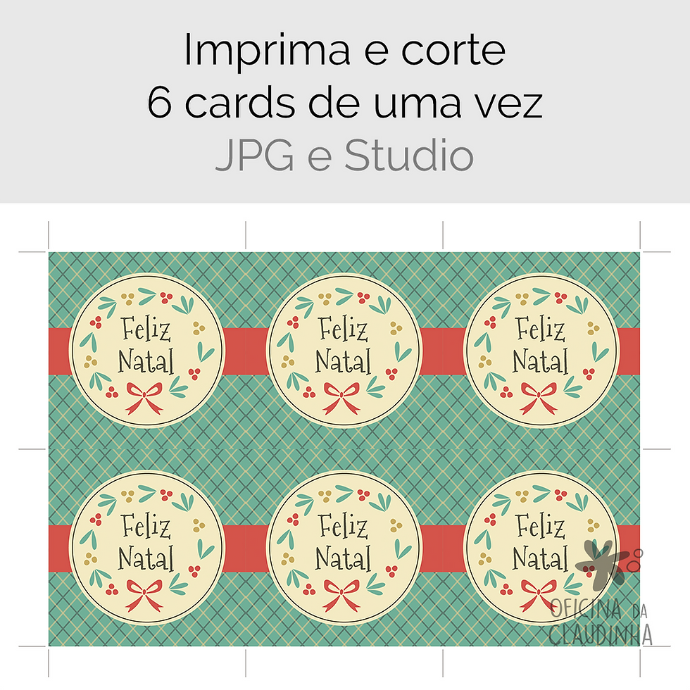 Miniatura: Card Feliz Natal 06 - Vintage Azul