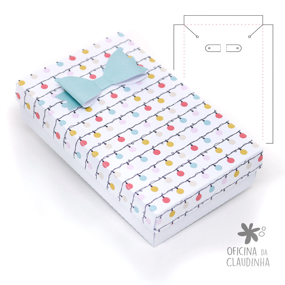 Caixa para Colar e Brincos - Retangular