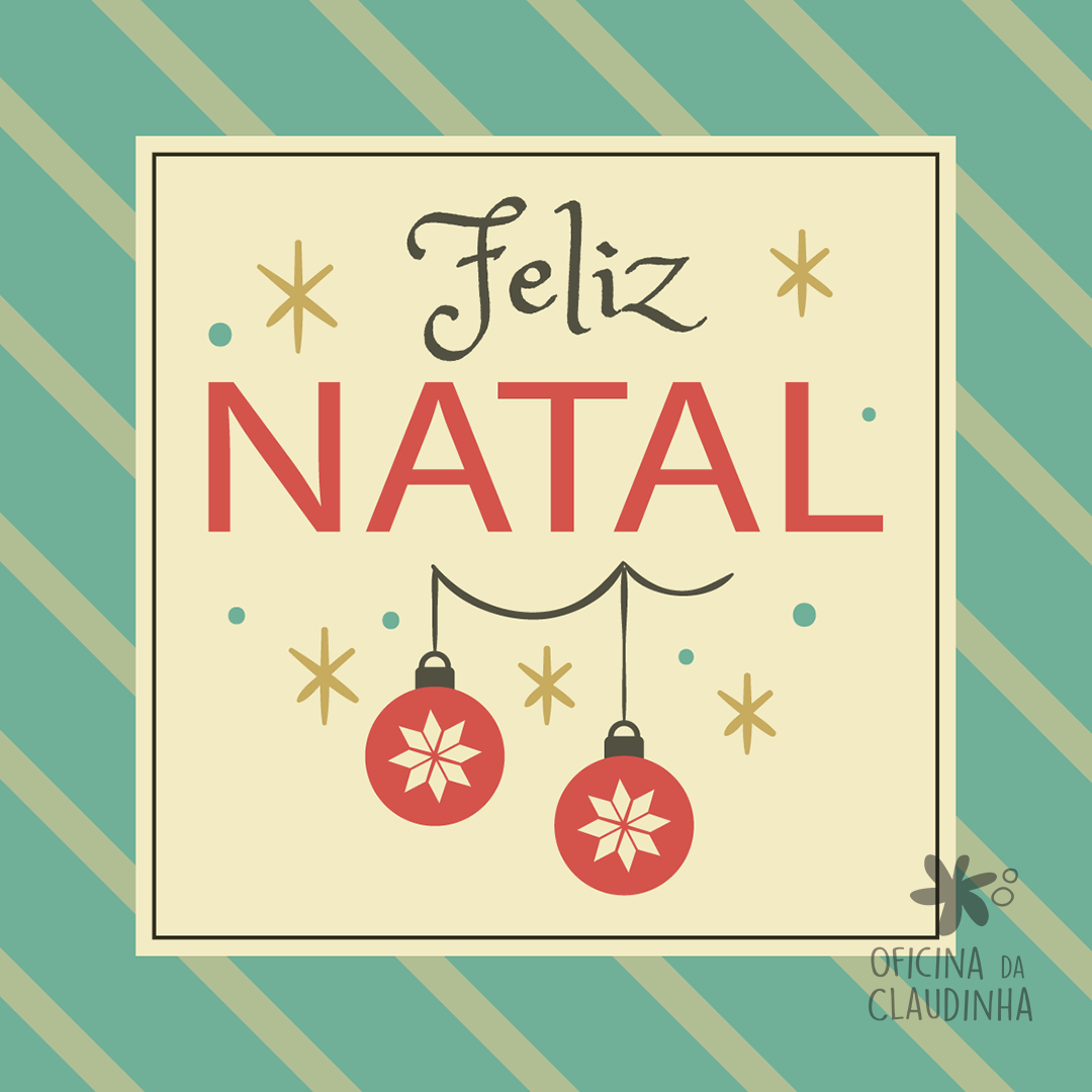 Card Feliz Natal 08 - Vintage Azul