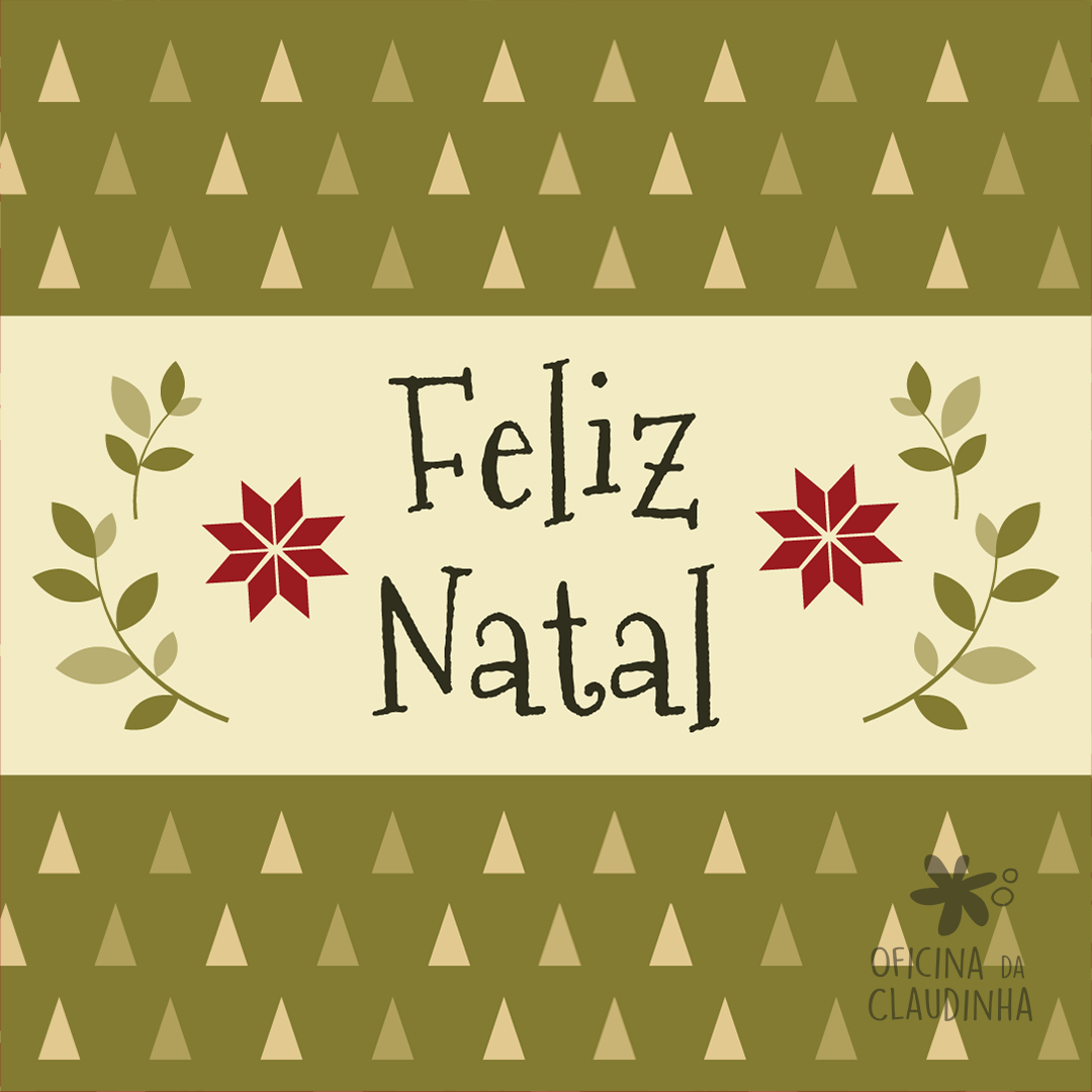 Card Feliz Natal 03 - Vintage Vermelho e Verde
