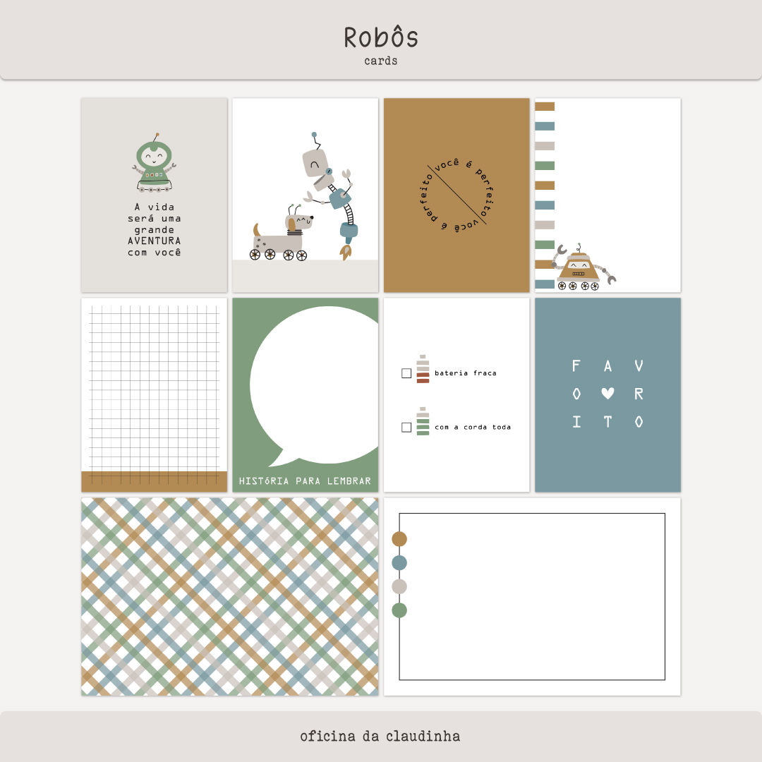 Robôs | Cards impressos