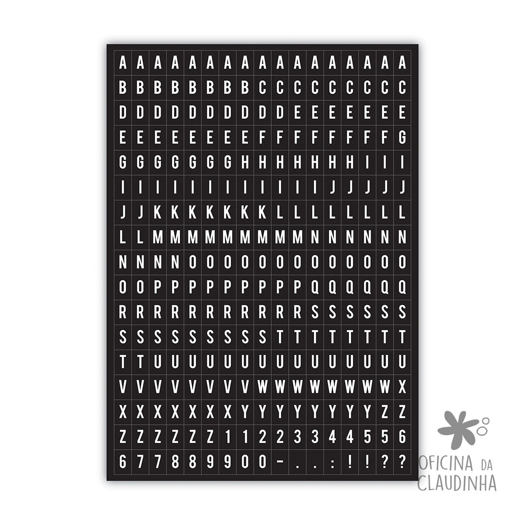 Mini - Preto | Alfabeto digital