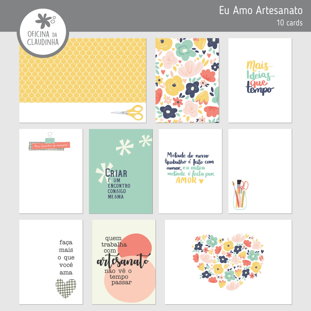 Eu amo artesanato | Cards digitais