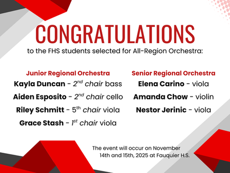 7 FHS Students Selected for All-Region Orchestra