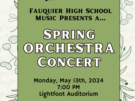 Spring Orchestra Concert - May 13th!