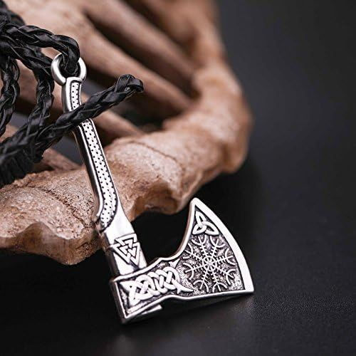 Thumbnail: Norse Axe of Protection Rune Wrap Bracelet